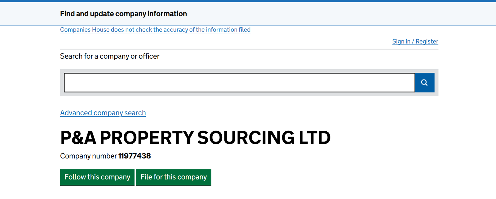 Pa property sourcing