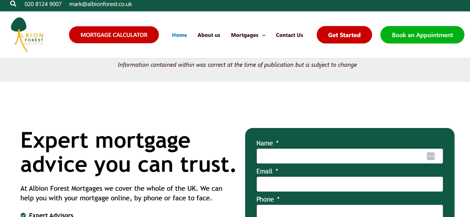 Albion forest mortgages